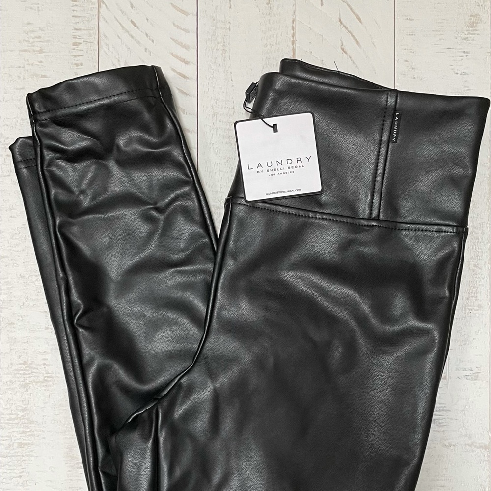 NWT Laundry Leather Leggings